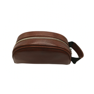 Tan Leather Toiletary Bag