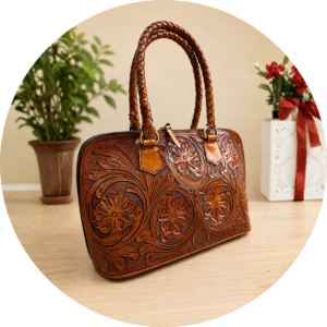 Leather Tooling Handbag - Tooba Leather
